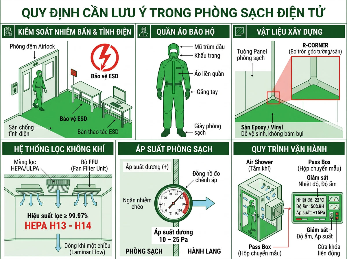 Thiết kế vật liệu, hệ lọc và quy trình vận hành phải đạt chuẩn
